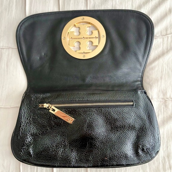 Tory Burch Oversized Metallic Leather Clutch - Picture 5 of 6